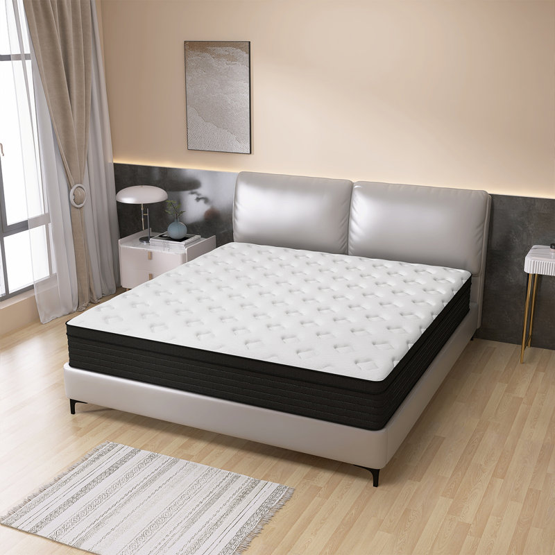 AICEHOME Medium Pocket Spring Hybrid Mattress with CertiPURUS